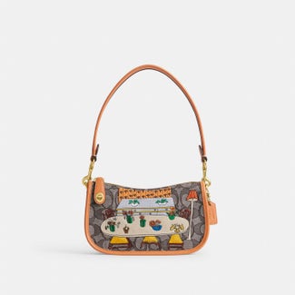 Coach X Observed By Us Swinger 20 In Signature Jacquard