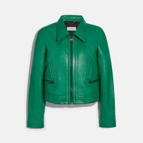 CROPPED LEATHER BLOUSON